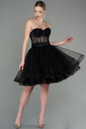 Short Black Invitation Dress ABK1672