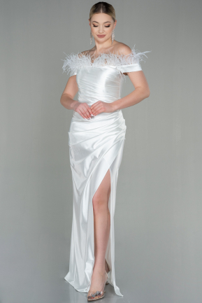 Long White Evening Dress ABU2957