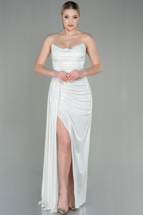Long White Prom Gown ABU2959