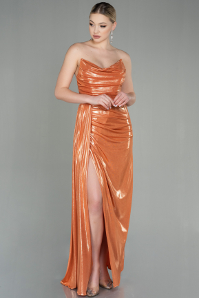 Long Orange Prom Gown ABU2959