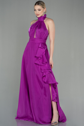 Long Fuchsia Chiffon Prom Gown ABU2960