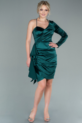 Short Emerald Green Invitation Dress ABK1657