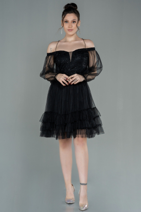 Short Black Invitation Dress ABK992