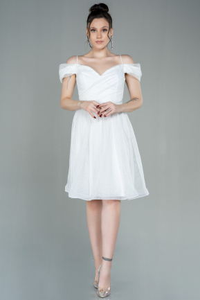 Short White Invitation Dress ABK1664