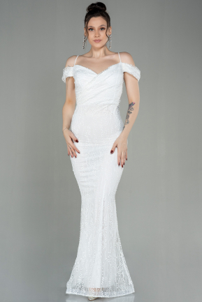 Long White Evening Dress ABU2963