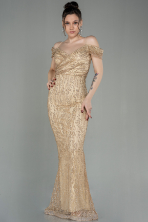 Long Gold Evening Dress ABU2963