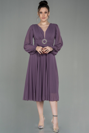 Midi Lavender Chiffon Invitation Dress ABK1667
