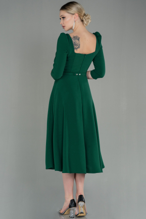 Midi Emerald Green Invitation Dress ABK1678