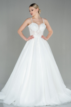 White Wedding Dress ABG025