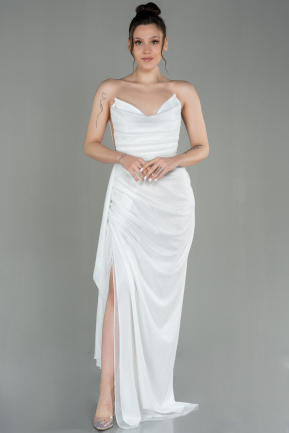 Long White Evening Dress ABU2971