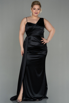Long Black Plus Size Evening Dress ABU2932