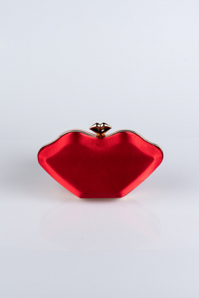 Gold-Red Satin Box Bag SH816