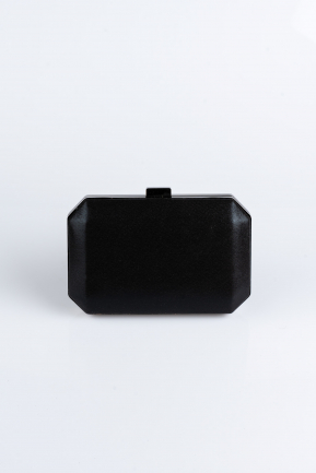 Black Plaster Fabric Box Bag V291
