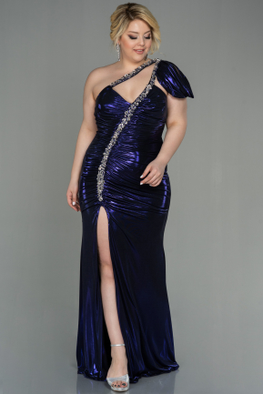 Long Purple Plus Size Evening Dress ABU2994
