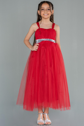 Long Red Girl Dress ABU3031