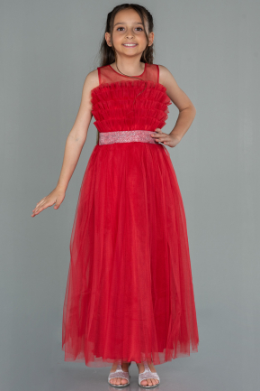 Long Red Girl Dress ABU3032