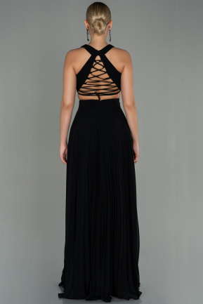 Black Long Chiffon Evening Dress ABU2910