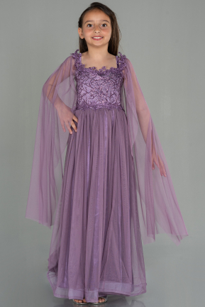 Long Lavender Girl Dress ABU3029