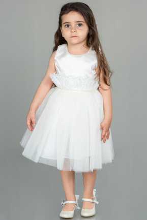 Short White Girl Dress ABK1717
