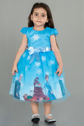Short Blue Girl Dress ABK1719
