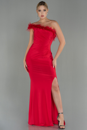 Long Red Mermaid Evening Dress ABU3048