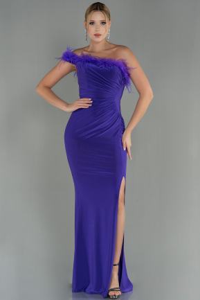 Long Purple Mermaid Evening Dress ABU3048