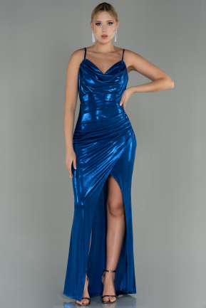 Long Sax Blue Prom Gown ABU3057