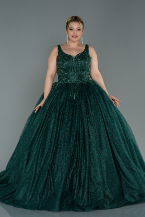 Long Emerald Green Haute Couture ABU2156