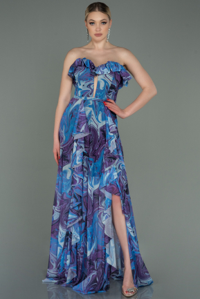 Long Purple Prom Gown ABU3086