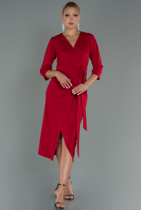 Midi Red Invitation Dress ABK1740