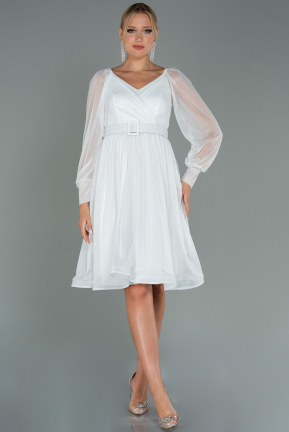 White Midi Invitation Dress ABK1227