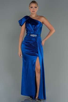Long Sax Blue Prom Gown ABU3099