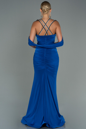 Long Sax Blue Prom Gown ABU3101
