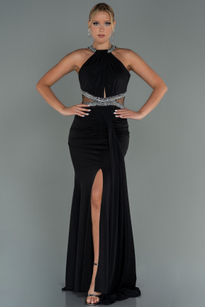 Long Black Prom Gown ABU3106
