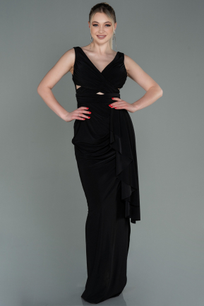 Long Black Prom Gown ABU3098