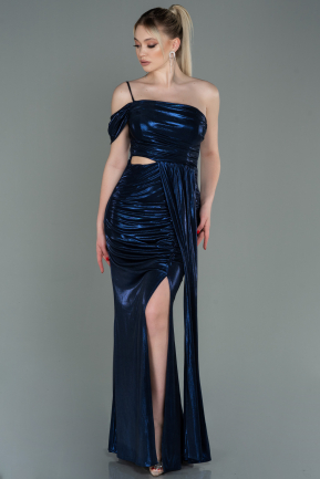 Long Navy Blue Prom Gown ABU3117