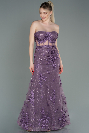 Long Lavender Mermaid Prom Dress ABU3120