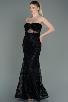Long Black Mermaid Prom Dress ABU3120