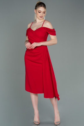 Midi Red Invitation Dress ABK1750