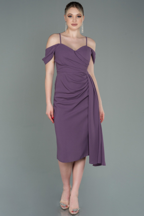 Midi Lavender Plus Size Evening Dress ABK1751