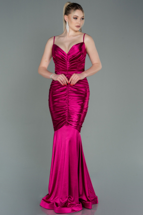 Long Fuchsia Mermaid Prom Dress ABU3121
