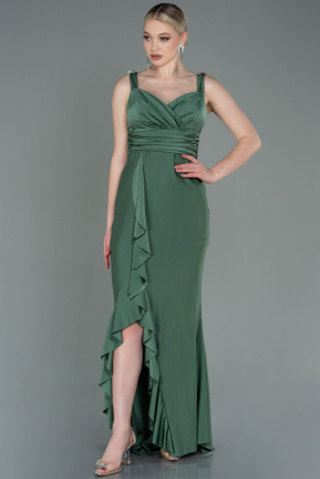 Long Olive Drab Prom Gown ABU3137