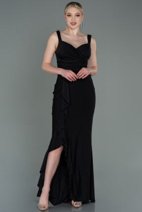 Long Black Prom Gown ABU3137