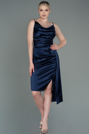 Midi Navy Blue Invitation Dress ABK1757