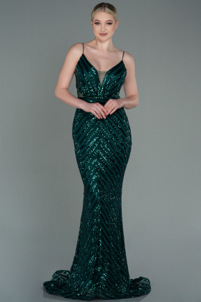 Emerald Green Long Mermaid Evening Dress ABU892