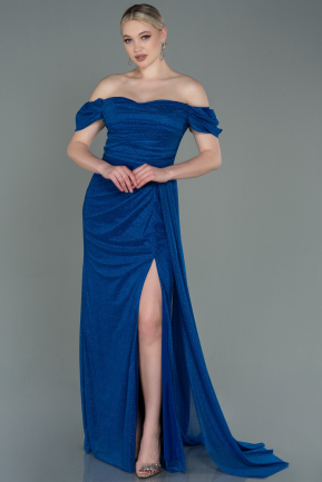 Long Sax Blue Prom Gown ABU2639