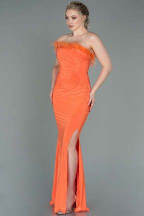 Long Orange Mermaid Evening Dress ABU3048