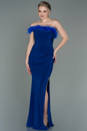 Long Sax Blue Mermaid Evening Dress ABU3048