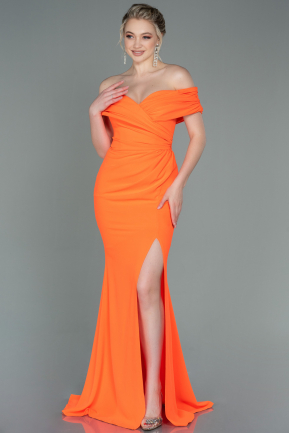 Long Orange Evening Dress ABU3156