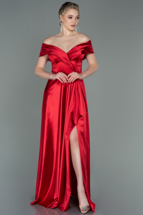 Long Red Prom Gown ABU3157